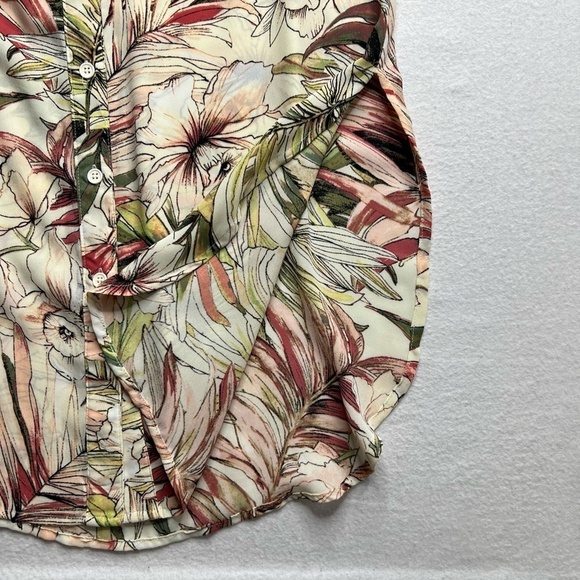 Spense‎ Tropical Floral Shirt Dress Tunic Tank Blouse Size S - Picture 4 of 8